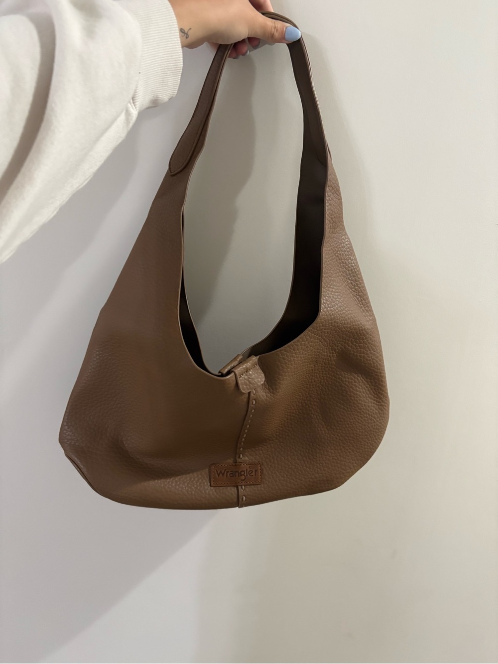 Wrangler Brown Pebbled Leather Shoulder Hobo
